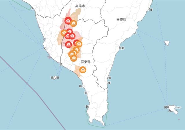 台灣新聞通訊社-快訊／大雨狂炸！「9縣市」豪、大雨特報　淹水警戒區域出爐