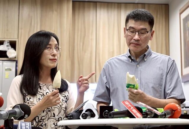 台灣新聞通訊社-蔣萬安採購2千箱台東鳳梨釋迦  陳瑩笑稱自己「隔空下單」奏效