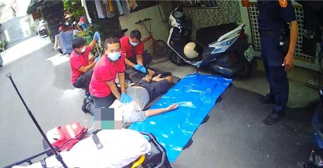台灣新聞通訊社-嘉義8旬翁遭蜜蜂叮咬擦藥沒理會 突無呼吸心跳倒家門