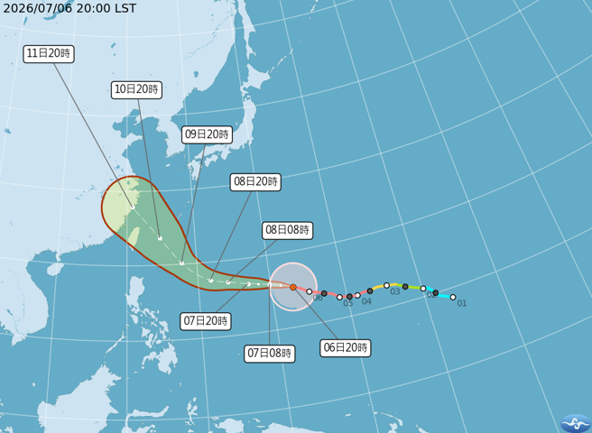 台灣新聞通訊社-颱風不只登陸才有影響！氣象署教你看懂風雨變化六階段