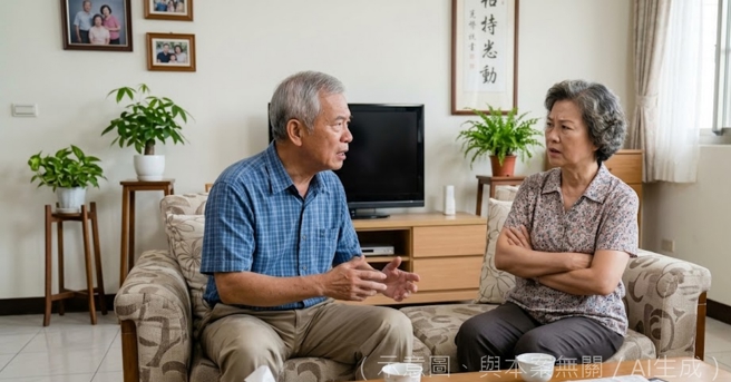 台灣新聞通訊社-疑妻子「早出晚歸有小王」 醋男沒證據想斷42年婚很難
