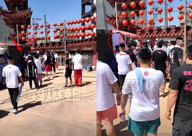 台灣新聞通訊社-四湖參天宮外爆衝突! 進香團持「鐵板凳」砸人
