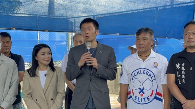 台灣新聞通訊社-李洋赴雲林會勘運動設施 全程僅致詞不受訪