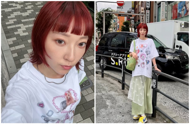 台灣新聞通訊社-翁馨儀遊日遇差別待遇?「染亮紅髮」超滿意:像動漫裡才會出現