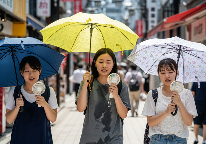 台灣新聞通訊社-一票人遊日崩潰「出門秒融化」 旅台日人：已留台南避暑