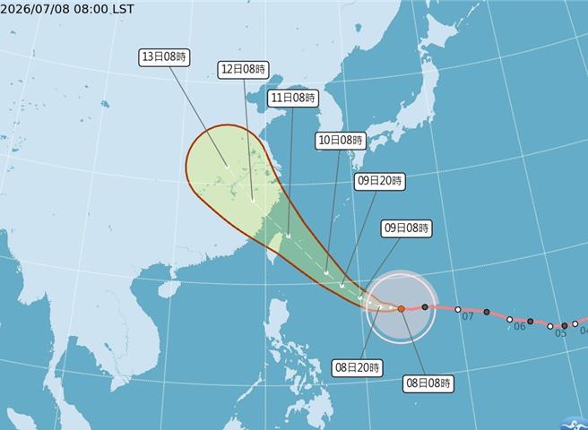 台灣新聞通訊社-強颱巴威襲金門機率增至52% 7/10入夜嚴防風雨