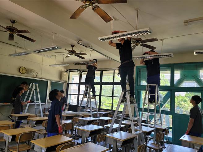 台灣新聞通訊社-苗栗大湖農工建教生攜手台積電慈善基金會 點亮3校園