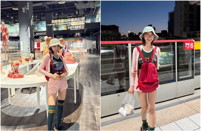 台灣新聞通訊社-「真人版娜美」逛科教館!球衣風穿搭露小蠻腰 甜喊:很不科學