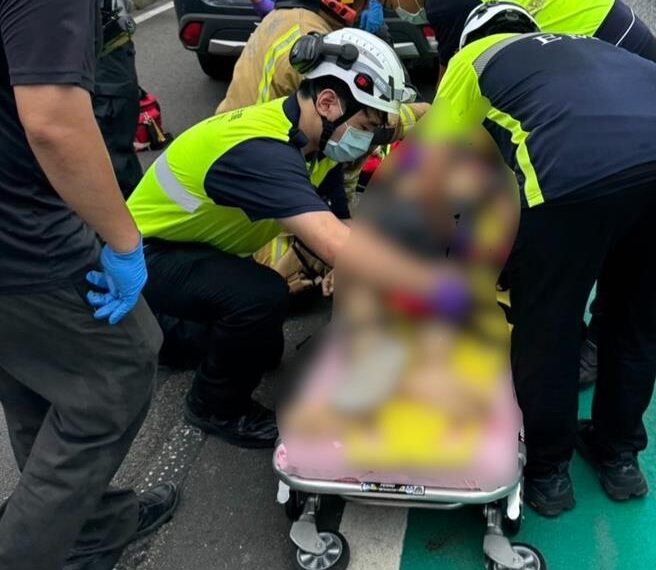 台灣新聞通訊社-竹東男騎士不明原因墜橋 無生命跡象急送醫搶救