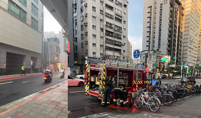 台灣新聞通訊社-下班尖峰驚見消防車佈線! 捷運古亭站出口旁火警