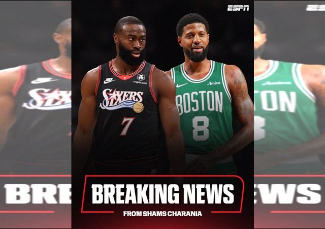 台灣新聞通訊社-NBA／交易震撼彈　綠衫軍送走FMVP布朗換回喬治！費城豪組夢幻陣容