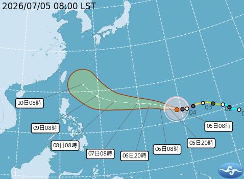 台灣新聞通訊社-下週放颱風假？強颱巴威逼近　全台各縣市「暴風圈侵襲率」出爐