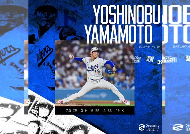 台灣新聞通訊社-MLB／本季首度7局0失分　山本由伸王牌模式啟動！100球10K封鎖教士