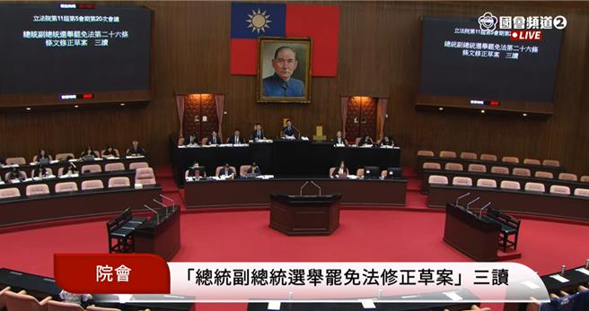 台灣新聞通訊社-立法院修正總統副總統選罷法 曾犯這一罪不得登記為候選人