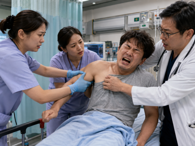 台灣新聞通訊社-肩膀脫臼痛到失控？ 桃園男急診拳腳齊飛3醫護掛彩 竟判無罪