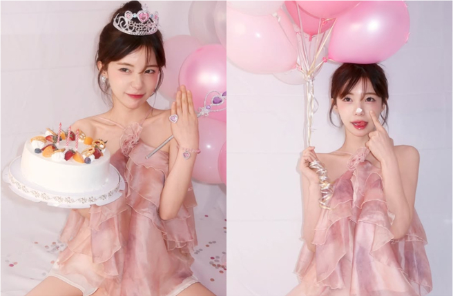 台灣新聞通訊社-李多慧迎27歲生日曬寫真!粉嫩薄紗辣露美腿 公主造型電暈7.4萬人