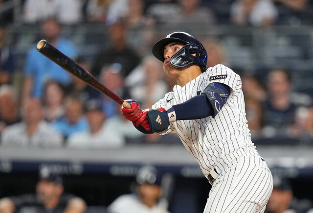 台灣新聞通訊社-MLB》吉特以來最年輕游擊手 洋基頭號新秀首戰開轟