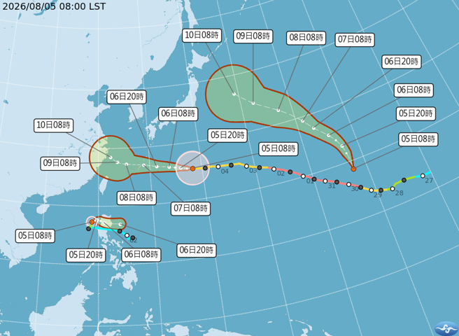 台灣新聞通訊社-快訊》昌鴻颱風生成!3颱鼎立 白海豚估周五發海警