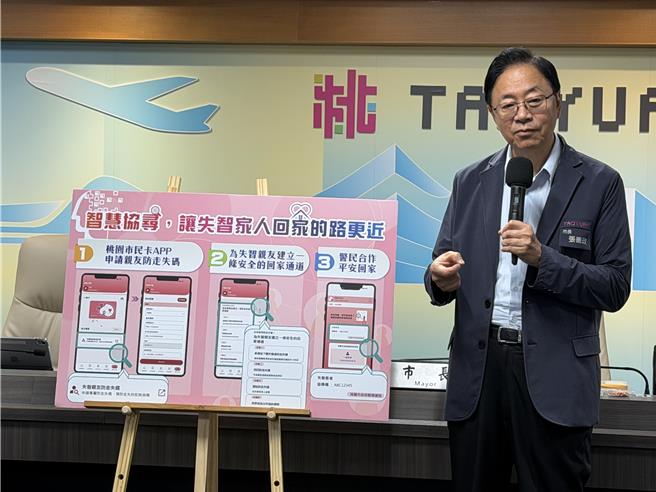 台灣新聞通訊社-桃園首推智慧平安符!失智長者防走失 掃QR Code助返家
