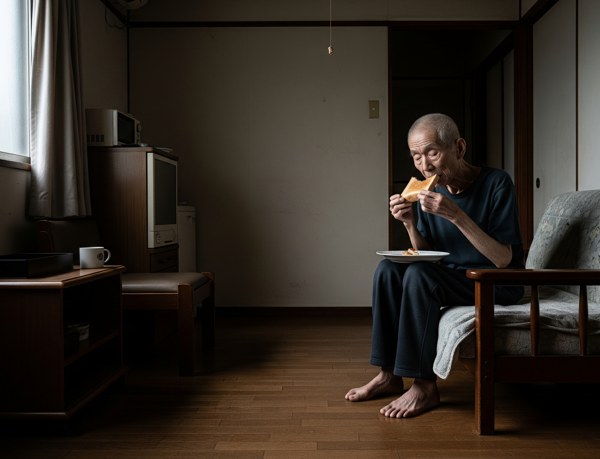 台灣新聞通訊社-月領3萬退休金 74歲翁憂存款花光…靠吃吐司過活 半年後女兒上門一看嚇傻