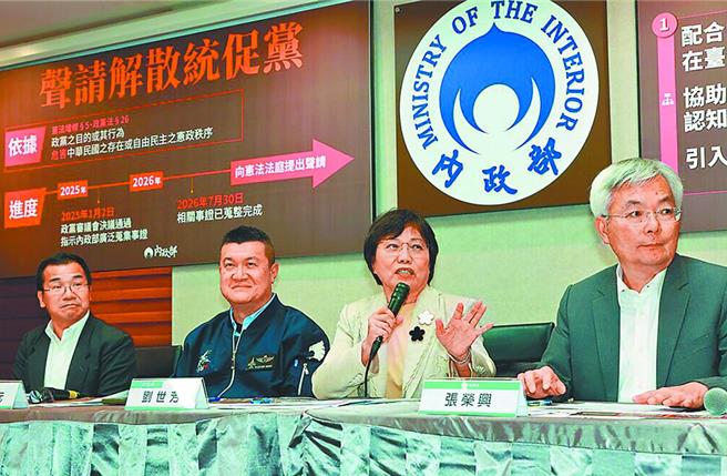台灣新聞通訊社-內政部聲請解散統促黨 國台辦批打壓異己、強化綠色恐怖