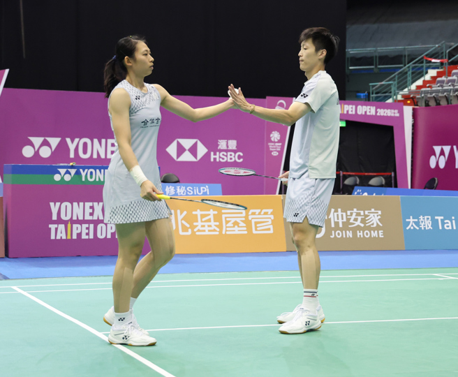 台灣新聞通訊社-台北公開賽》混雙上演台灣內戰 楊博軒/胡綾芳闖決賽