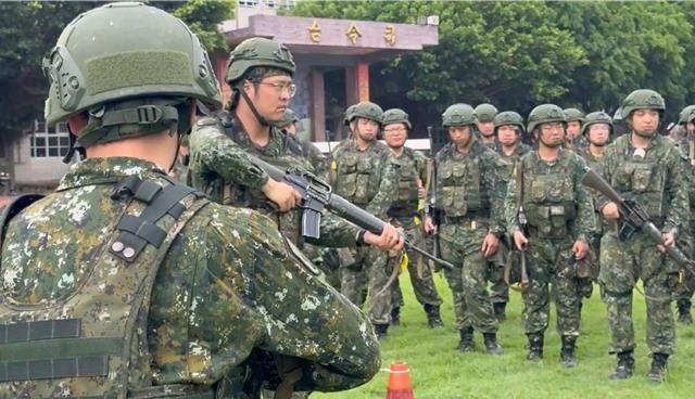 台灣新聞通訊社-宮廟學校變身演訓場 第五作戰區實戰化訓練登場