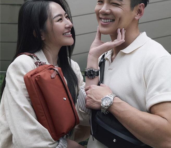 台灣新聞通訊社-禾浩辰婚後首度同框放閃!牽手愛妻吳品潔甜拍萬寶龍