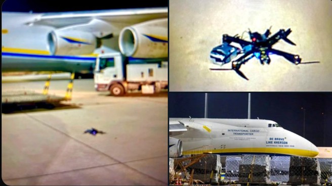 台灣新聞通訊社- 烏克蘭An-124運輸機遭FPV無人機撞擊 德國機場驚爆疑似蓄意攻擊