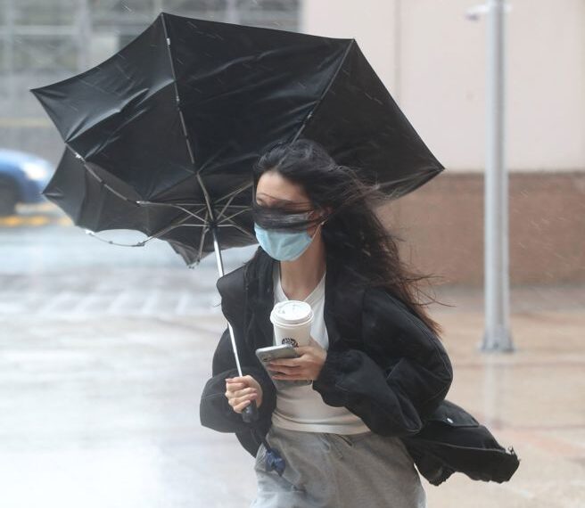 台灣新聞通訊社-白海豚最快傍晚登陸浙江 台灣南部今晚起雨彈連發