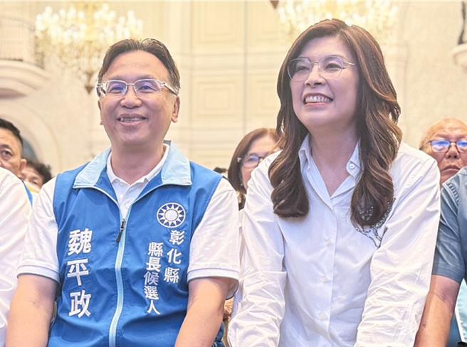 台灣新聞通訊社-王惠美未到場站台仍被力捧 鄭麗文、魏平政讚她政績喊接棒